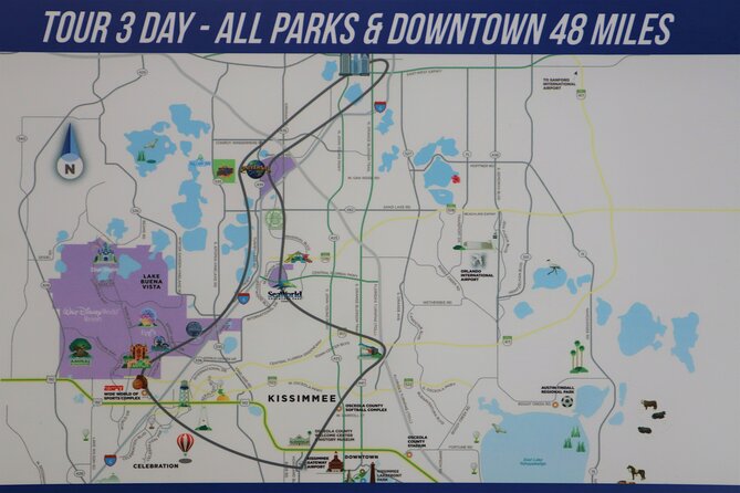 Day Flight 48 Miles Helicopter Tour over Theme Parks & Downtown - The flight path over Orlando: theme parks from above, not just through rides