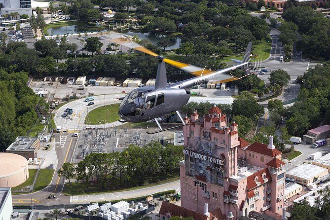 Day Flight 48 Miles Helicopter Tour over Theme Parks & Downtown - ESPN Wide World of Sports Complex and the wider Orlando mix