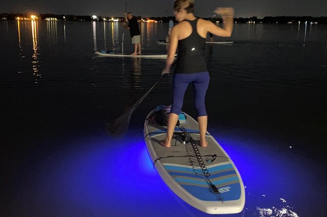 LED Glow in the Dark Clear Kayak or Paddleboard in Paradise - The guide makes it: Mike, Richie, Savanna, Bryce, Bob