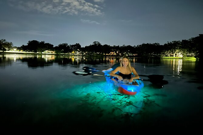 LED Glow in the Dark Clear Kayak or Paddleboard in Paradise - Price and value: $75 for a night paddle near downtown