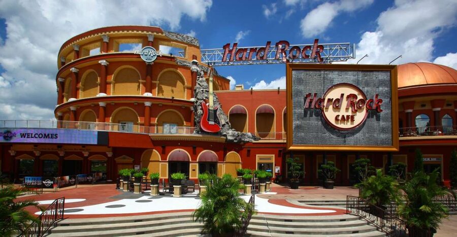 Meal at Hard Rock Cafe Orlando at Universal CityWalk - Universal CityWalk dinner, with Hard Rock energy