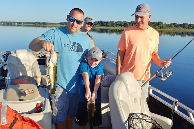 Private Pontoon Fishing Charter on Lake Tohopekaliga in FL - Fishing lessons that work for kids, beginners, and experts