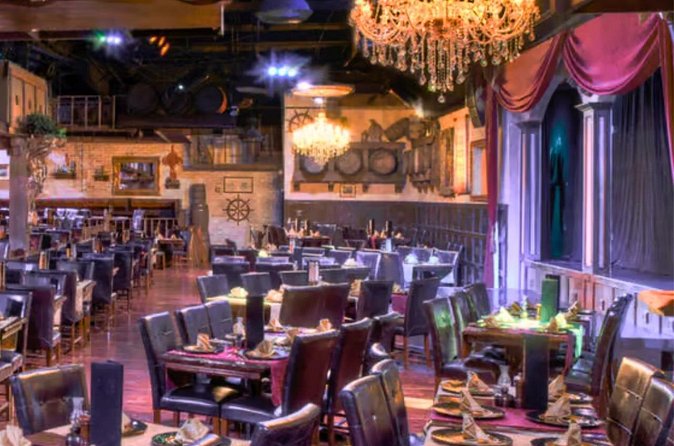 Speakeasy Murder Mystery Dinner Show in Orlando - Dinner Details: Salad Choice, Mama’s Herb Chicken, and Death By Chocolate Brownie