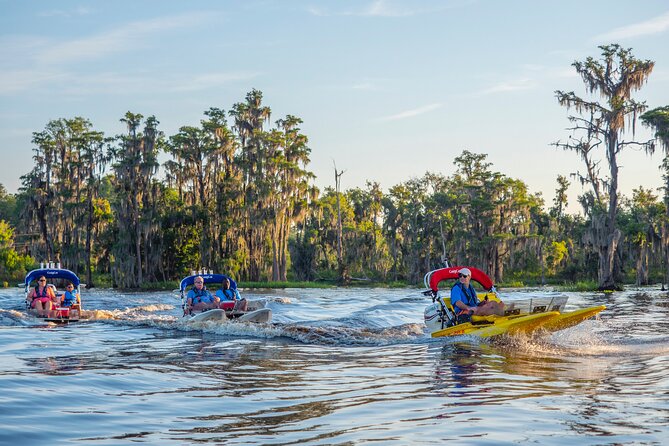 Tour of Lakes Escape by Personal Catamaran - Driving the Catamaran: Easy to Learn, Still Exciting